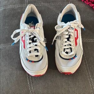 Puma White and Red Sneakers